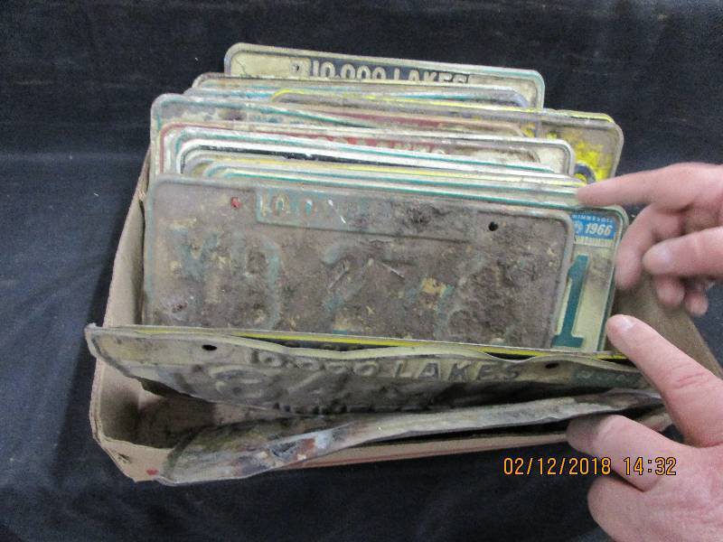 lot 147 image: Licence Plates 1960s Mismatched