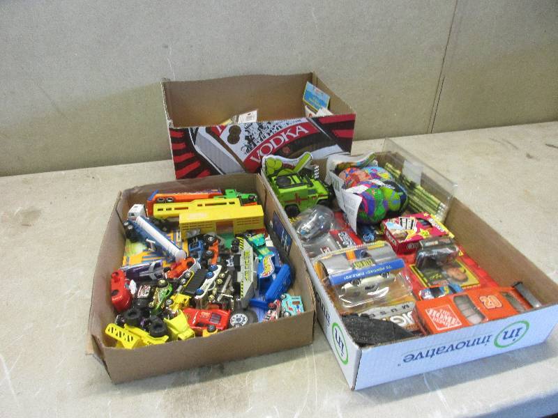 3 Boxes of toys and new knick knacks