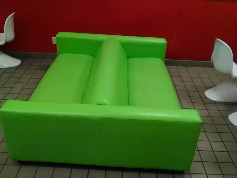GREEN DOUBLE COUCH