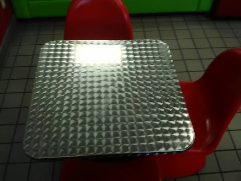 SQUARE TABLE AND (3) CHAIRS