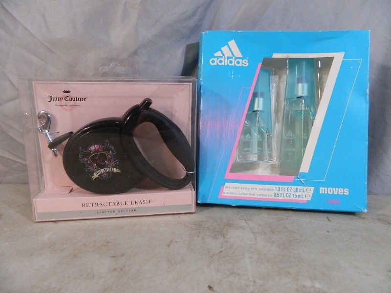 lot 20 image: New Juicy Couture Retractable Leash and New Perfume Set