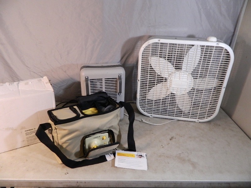 lot 50 image: New Breast Pump, Fan, Space Heater