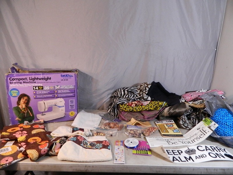 lot 57 image: Sewing Machine and Craft Items