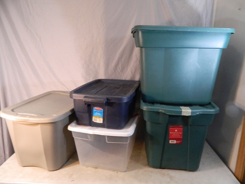 lot 92 image: 5 Totes with Lids