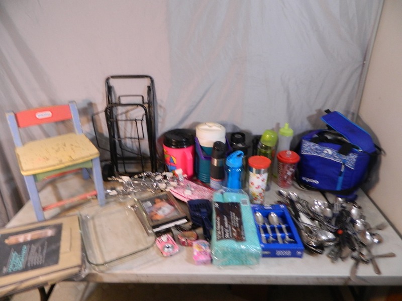 lot 101 image: Pyrex, Silverware, More
