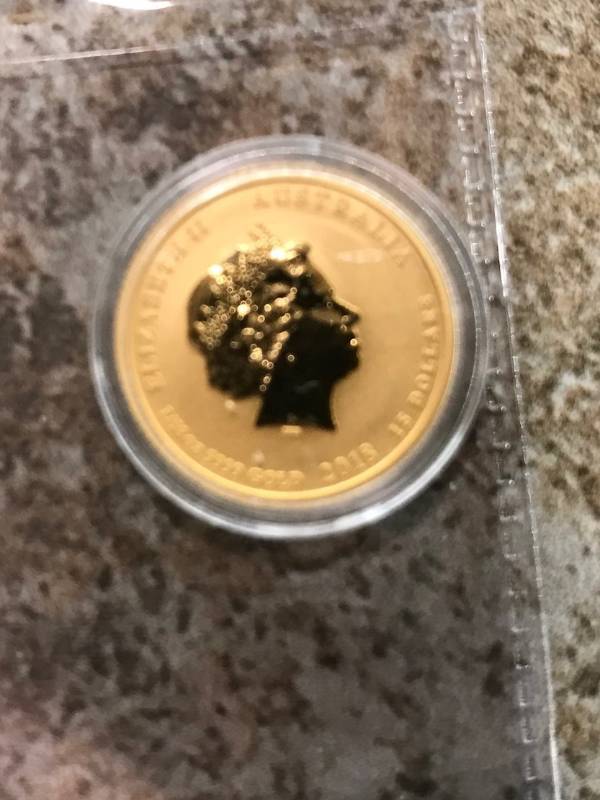 lot 5 image: 2018 110 oz Gold Australian Lunar Year of The Dog BU 24kt