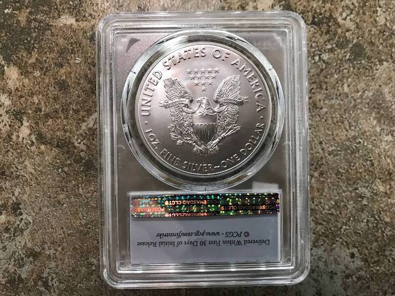 lot 21 image: 2017 American Silver Eagles PCGS MS70 First Strike