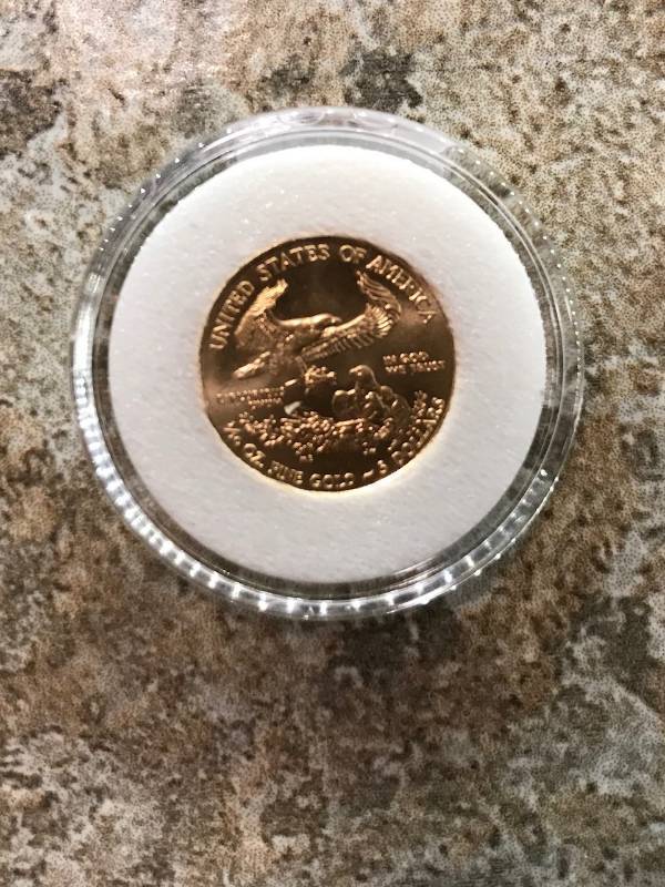 lot 32 image: 2015 - 110 Troy Oz Gold American Eagle $5 Coin