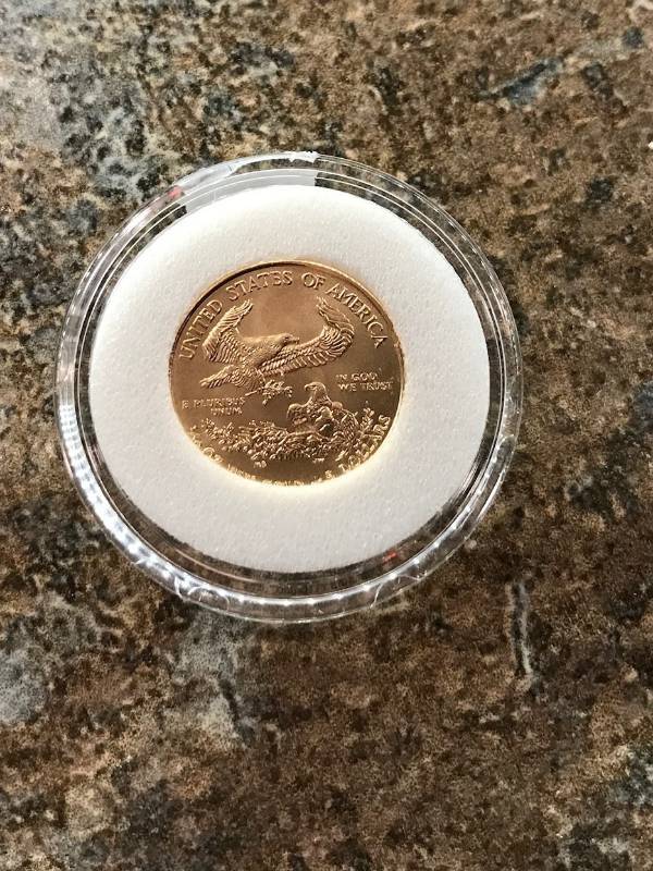 lot 33 image: 2015 - 110 Troy Oz Gold American Eagle $5 Coin