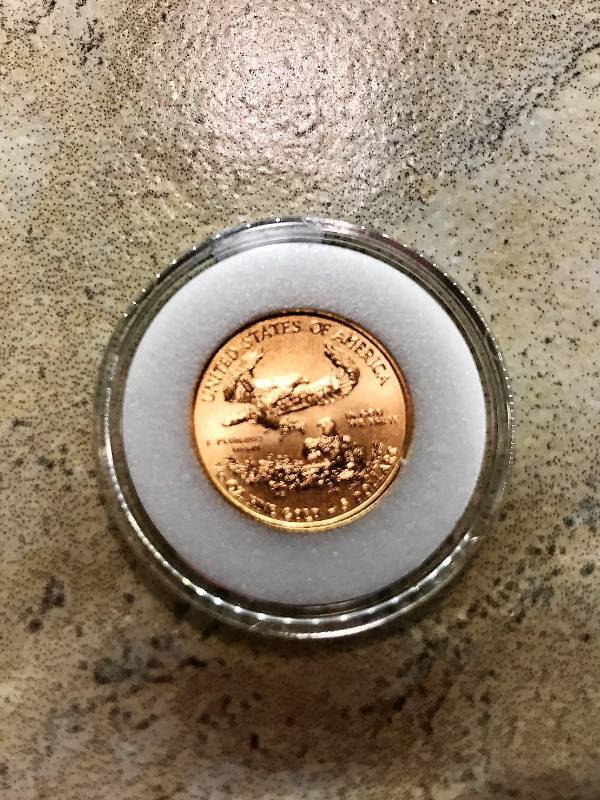 lot 37 image: 2015 - 110 Troy Oz Gold American Eagle $5 Coin