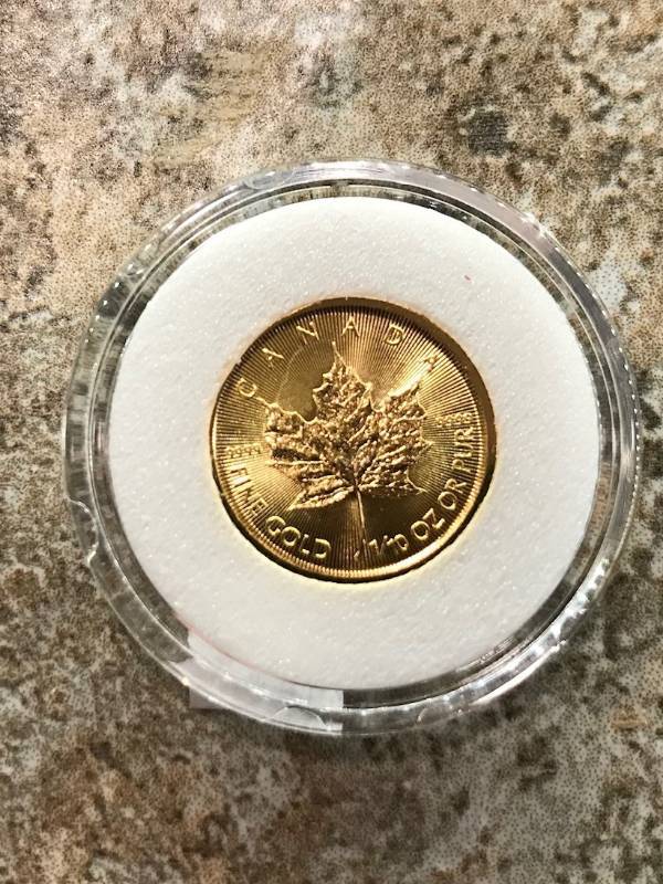 lot 45 image: 2015 Canada 110 oz Gold Maple Leaf BU 24kt