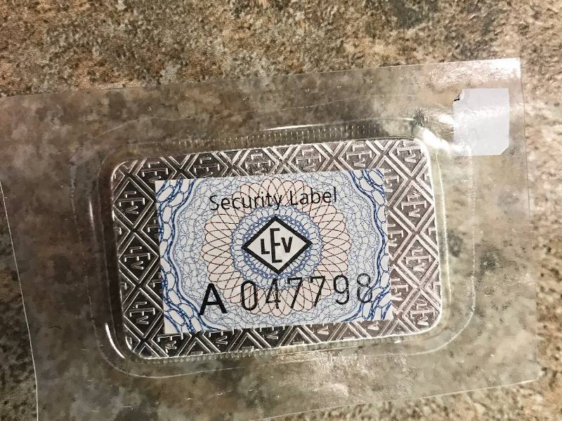 lot 55 image: GEIGER SECURITY LINE .999 SILVER BAR 100 gram 3.25 oz