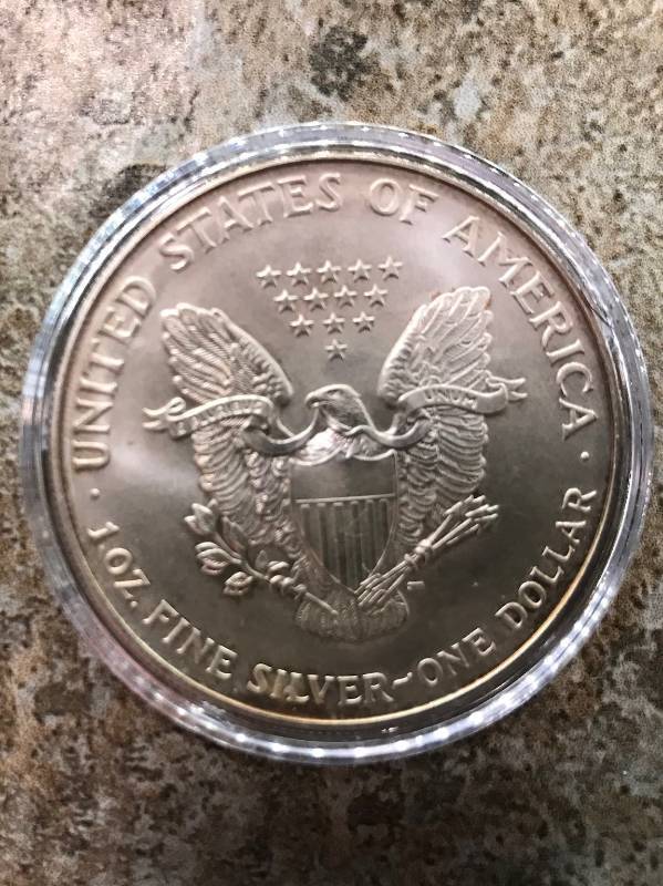 lot 131 image: 1996 American Silver Eagle 1 Ounce .999 Silver Coin - Key Date