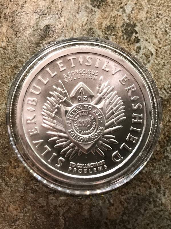lot 140 image: 2013 1 oz SILVER BULLET SILVER SHIELD FREEDOM GIRL .999