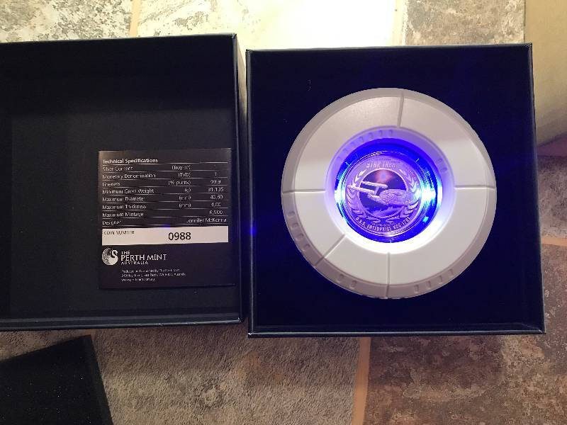 lot 217 image: Perth Mint Star Trek Enterprise 1 oz Silver Proof Coin Limited