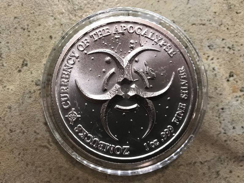 lot 227 image: 2017 Zombucks Morgue Anne 1 oz .999 Fine Silver