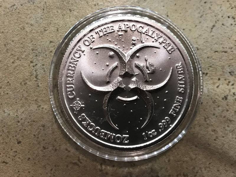 lot 228 image: 2017 Zombucks Morgue Anne 1 oz .999 Fine Silver