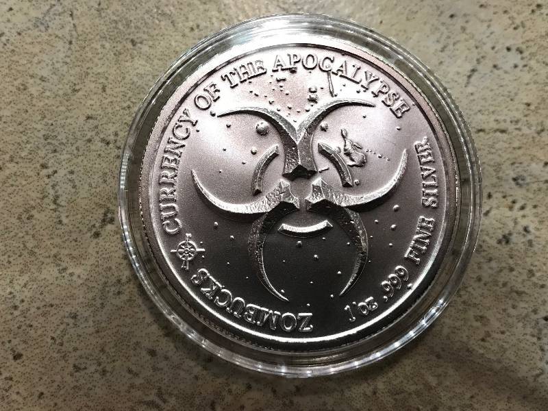 lot 229 image: 2017 Zombucks Morgue Anne 1 oz .999 Fine Silver