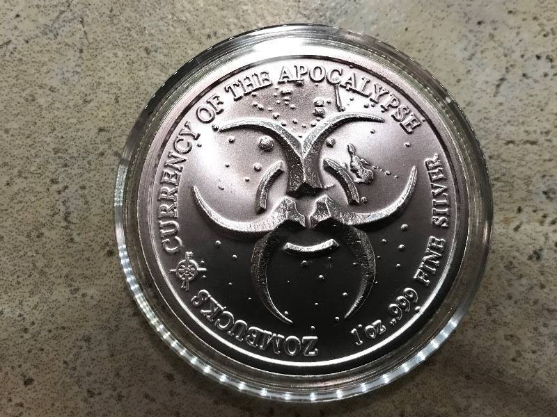 lot 230 image: 2017 Zombucks Morgue Anne 1 oz .999 Fine Silver