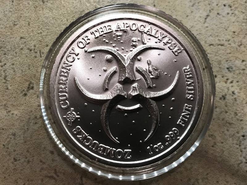 lot 231 image: 2017 Zombucks Morgue Anne 1 oz .999 Fine Silver
