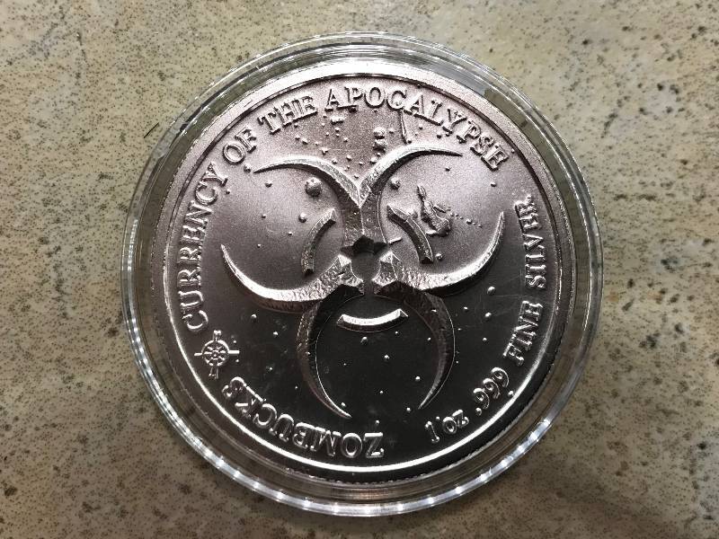 lot 232 image: 2017 Zombucks Morgue Anne 1 oz .999 Fine Silver