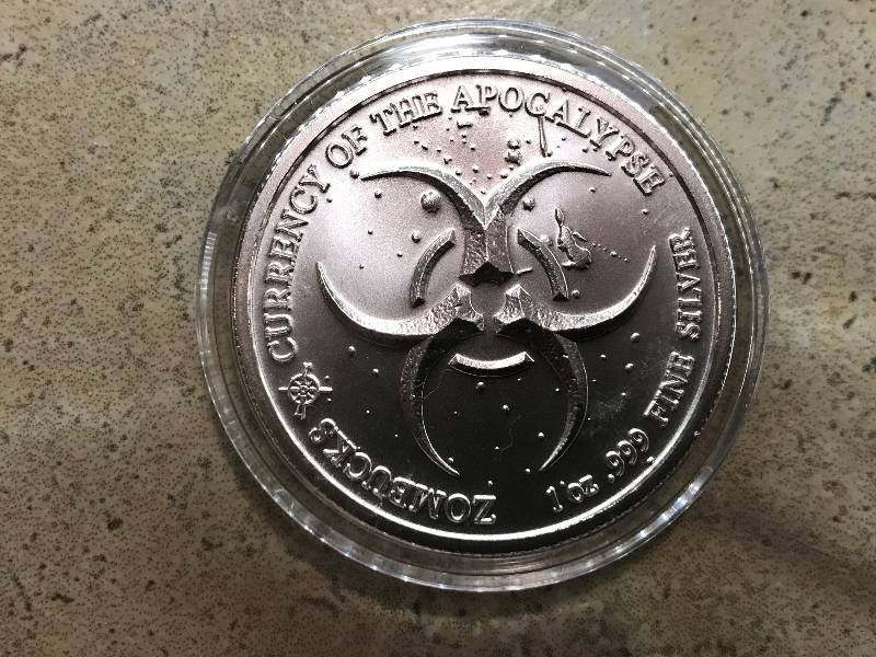 lot 233 image: 2017 Zombucks Morgue Anne 1 oz .999 Fine Silver