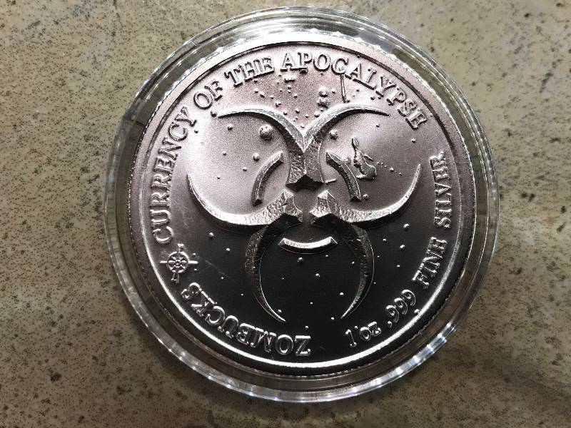 lot 234 image: 2017 Zombucks Morgue Anne 1 oz .999 Fine Silver