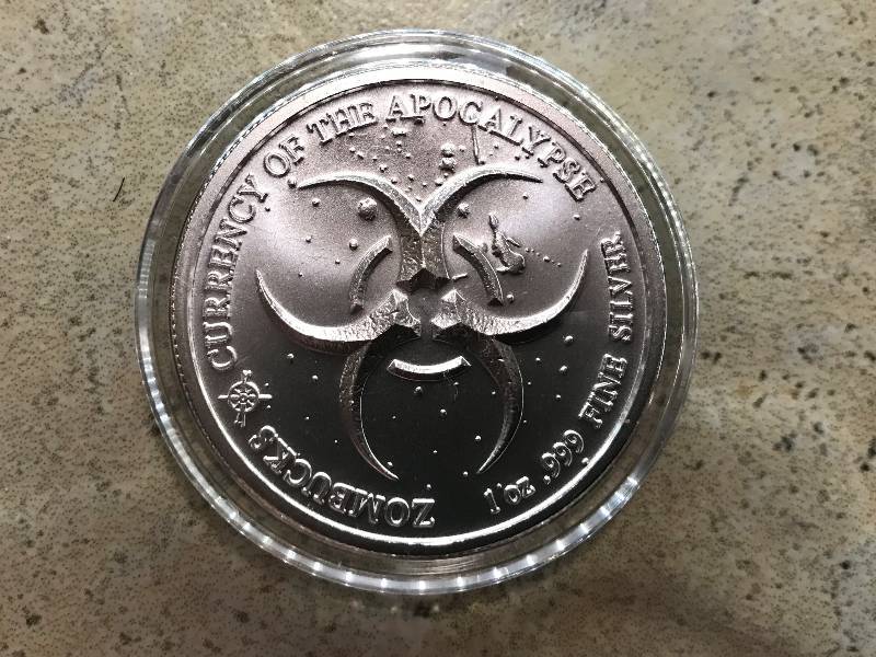 lot 235 image: 2017 Zombucks Morgue Anne 1 oz .999 Fine Silver