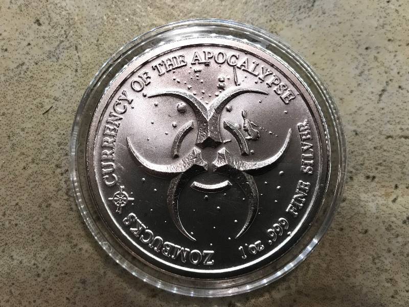 lot 236 image: 2017 Zombucks Morgue Anne 1 oz .999 Fine Silver