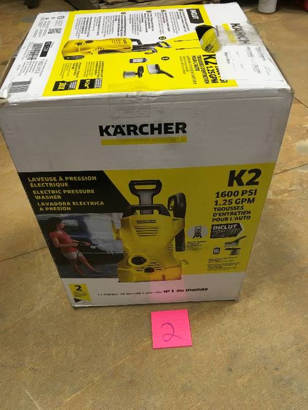 Kartcher K2 1600 PSI  1.25 GPM Car Care Kit Electic Pressure Washer open box not used