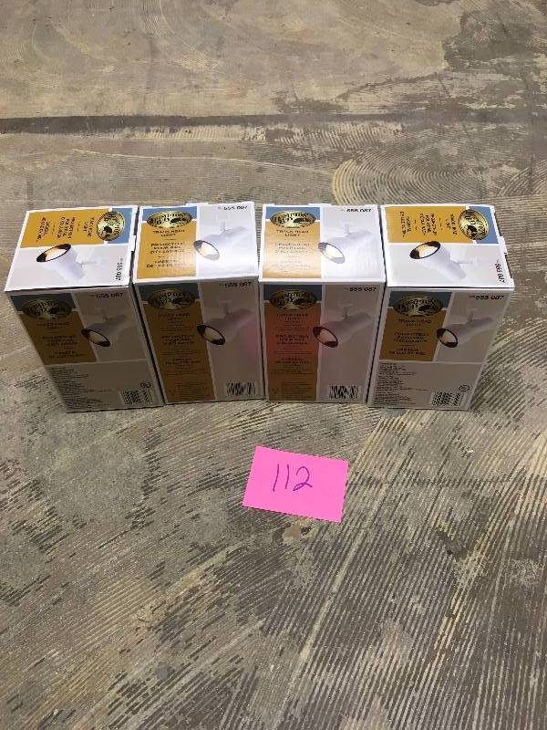 Hampton Bay R20 White Step Cylinder Track Lighting Fixture- Lot of 4 New