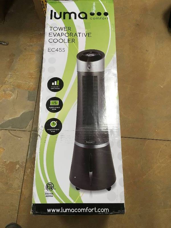 Luma Comfort Tower Evaporative Cooler open box in like new condition