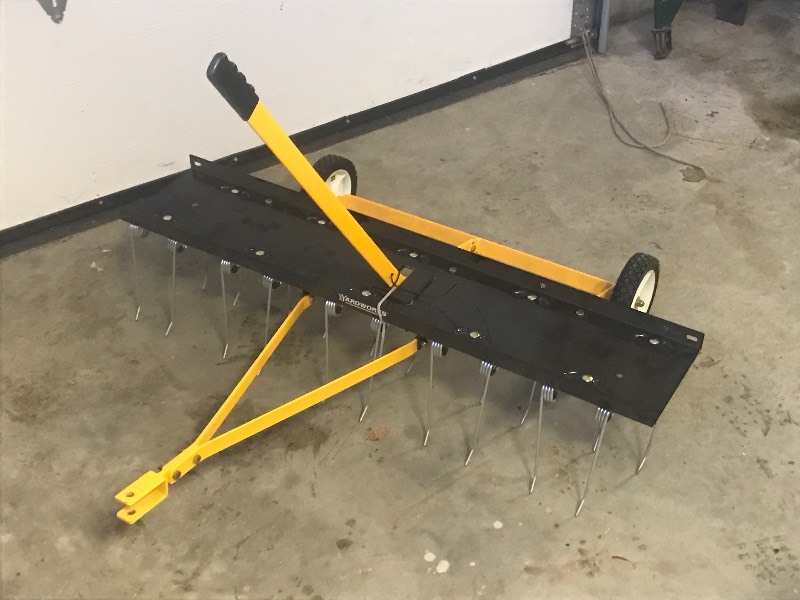 lot 6 image: Yardworks 36 Pin-Hitch Lawn Dethat...