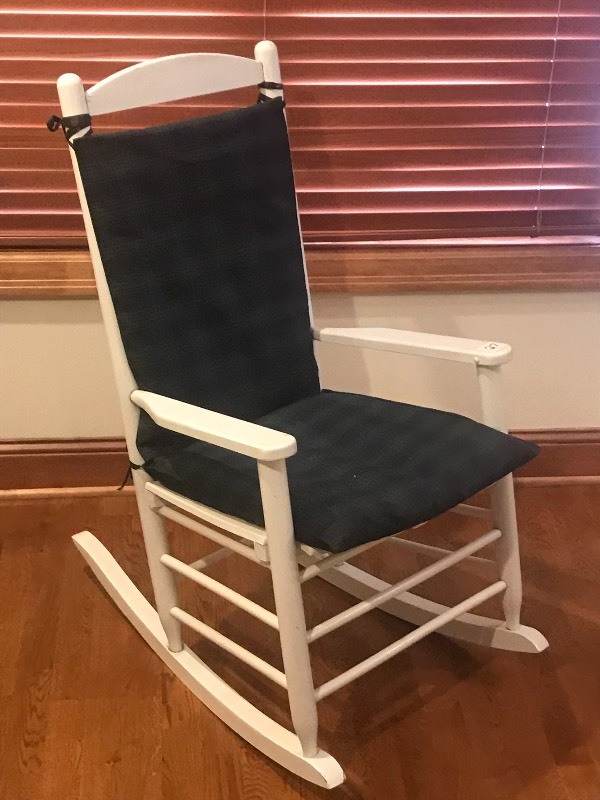 lot 27 image: Solid Wood Nursery Rocker Chair Wit...