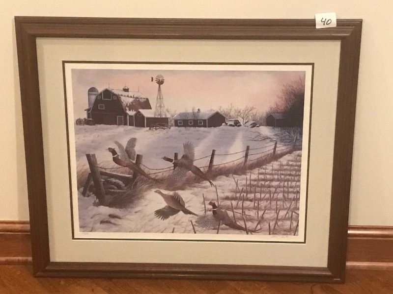 lot 40 image: Signed & Numbered Pheasant Print By...