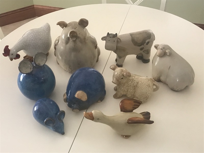 lot 83 image: Lot Of (9) Assorted PorcelainCeram...