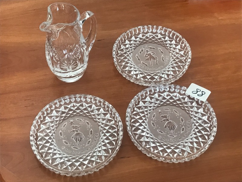 lot 88 image: Lot Of (3) Waterford Crystal Plates...