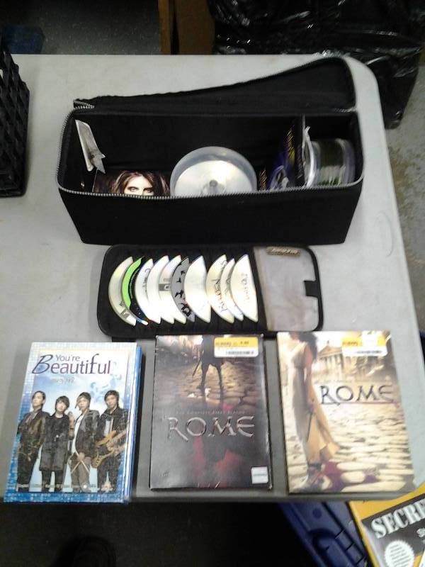 lot 7 image: Lot Of DVDs, CDs, Some Blank, 3-TV Series Sets, 1-Case
