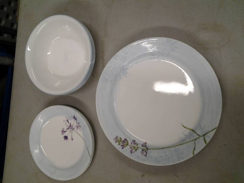 lot 26 image: Service For 4 Corelle Dishes (Dinner Plates, Salad Plates, Bowls)