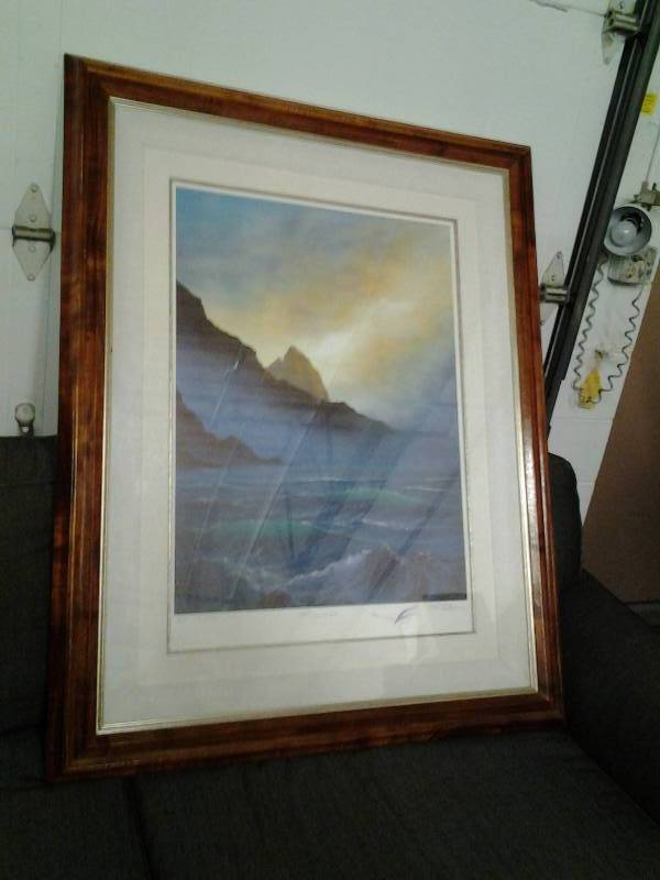 lot 34 image: Large Print 40x50, Signed & Numbered AP 3345-Kumulipo (Kauais Majestic Na-Pali Coast) Recreated By Michael Protiva