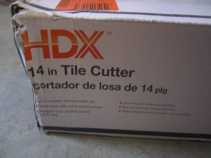 lot 171 image: HDX 14 Tile Cutter Open Box  RM3...