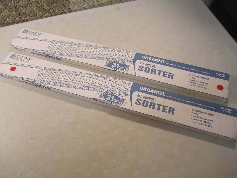 lot 334 image: Lot of 2 C-Line All-Purpose Sorters...