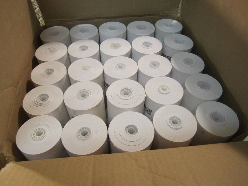 lot 339 image: Case of 50 Rolls Thermal Register P...