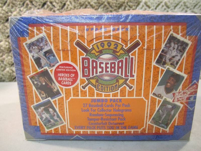 lot 75 image: 1992 Edition Upper Deck Jumbo Pack ...