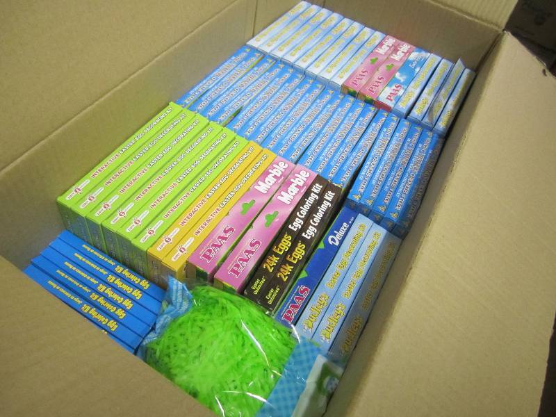 lot 142 image: Box Full of Various Easter Egg Colo...