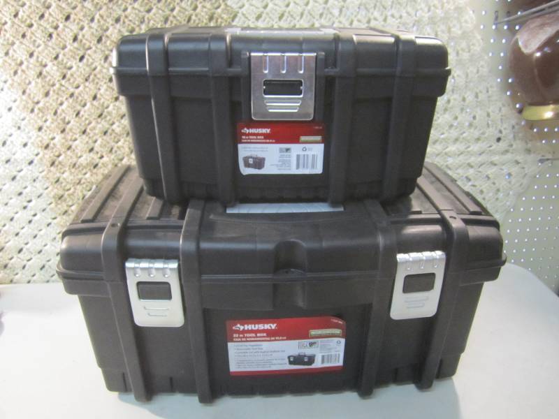 lot 152 image: Lot of 2 Husky Tool Boxes 16 and a...