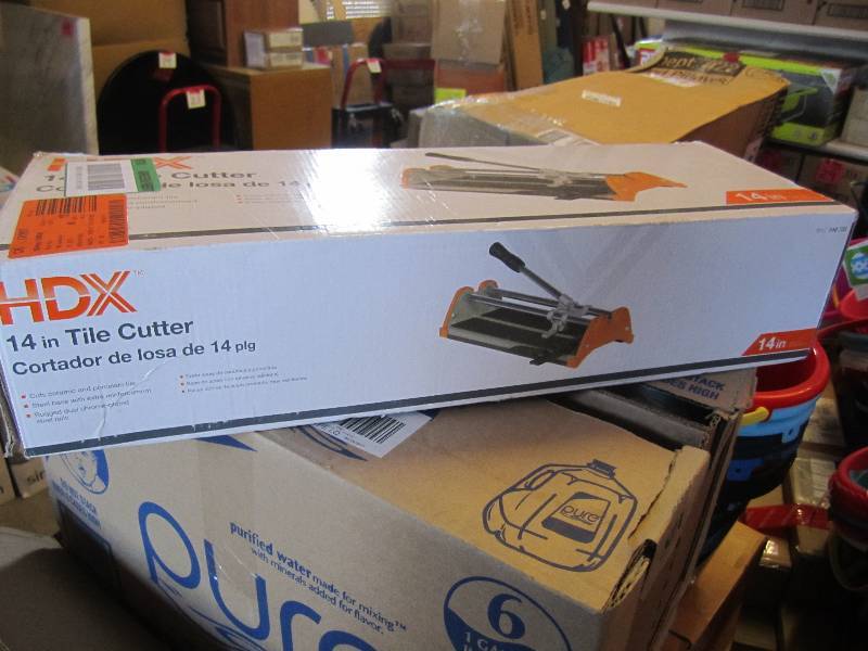 lot 161 image: HDX 14 Tile Cutter Open Box  RM3...