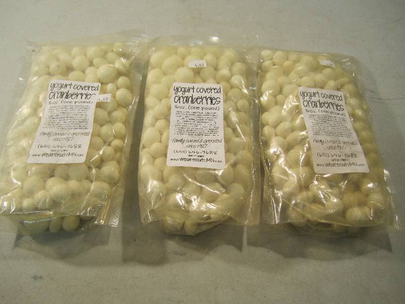 lot 244 image: 3 Pounds of Yogurt Covered Cranberr...