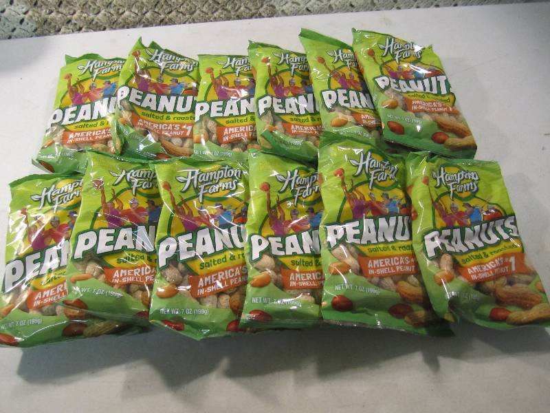 lot 250 image: Lot of 12 Bags Hampton Farms Salted...