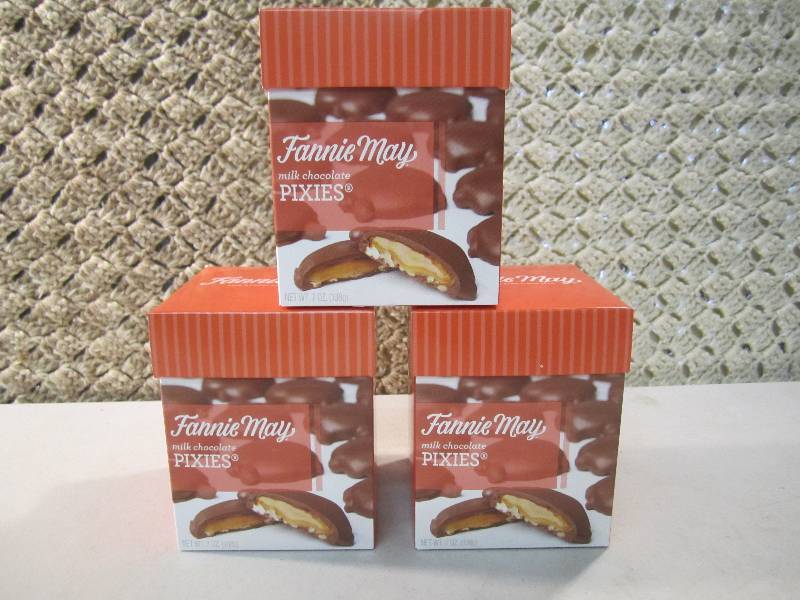 lot 269 image: Lot of 3 Boxes Fannie May Milk Choc...